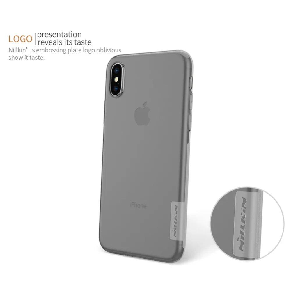 Nillkin TPU чехол для iPhone XS X серии природы прозрачный мягкий чехол для iPhone XS чехол 5,8 дюймов