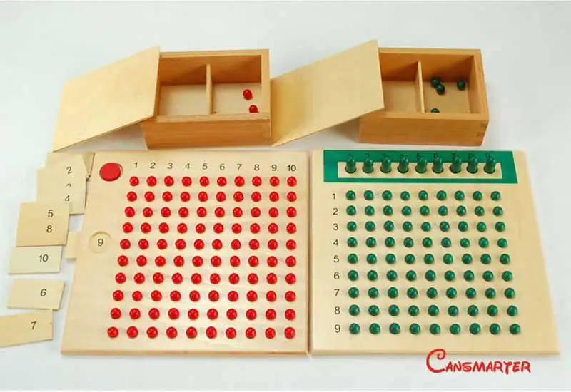 Монтессори материалы математические игрушки размножение доска разделения игры для детей 3-6 лет деревянные математические игрушки дошкольников