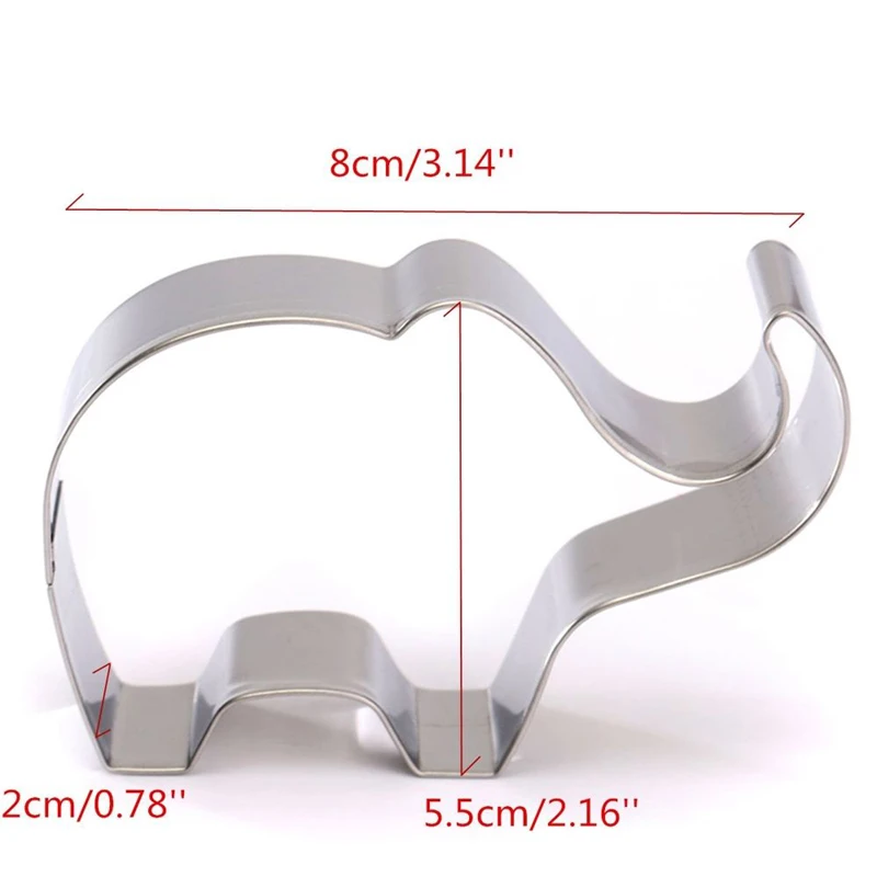 JX-LCLYL Stainless Steel Elephant Mould Cake Biscuit Cookie Cutter Mold DIY Baking Tool