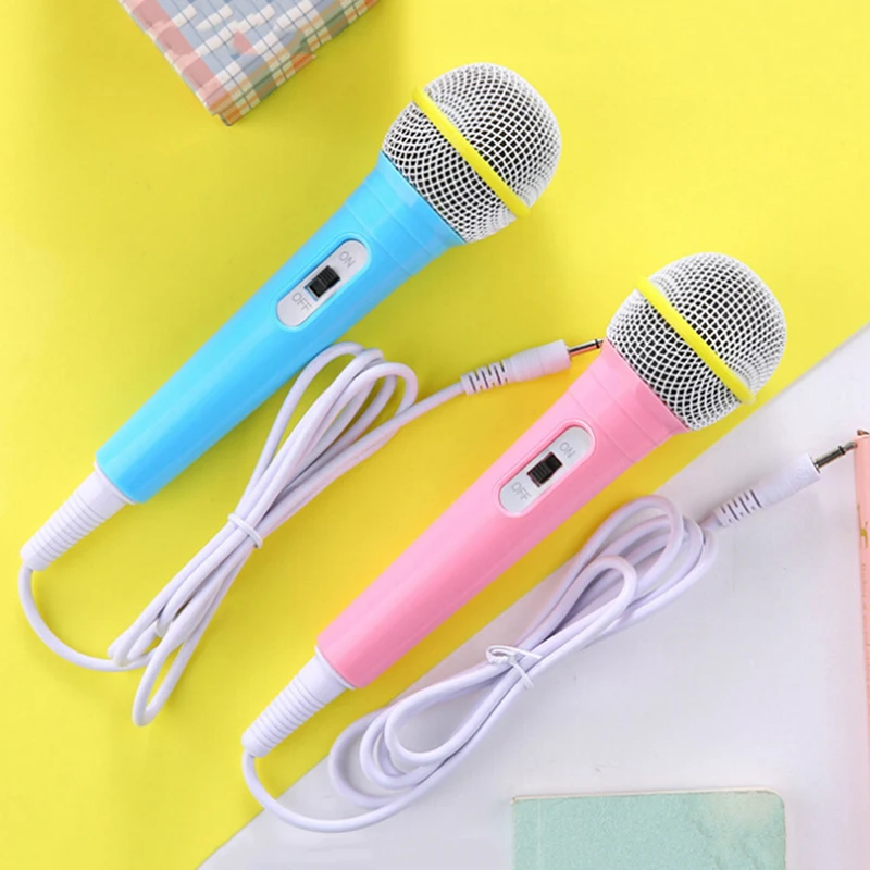 Microfone com fio brinquedo instrumento musical karaoke cantando música brinquedo microfone brinquedo crianças presente de natal criança engraçado