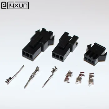 

100sets/lot SM2.54 3Pin 2.54 Male and Female Terminal Adaptor JST 2.54MM 3P Electrical Wire Connectors for Car Auto ect.
