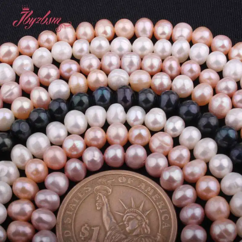 

4.5-5.5mm Nearround Freshwater Pearl Beads Natural Stone Beads For DIY Necklace Bracelats Jewelry Making 14.5" Free Shipping