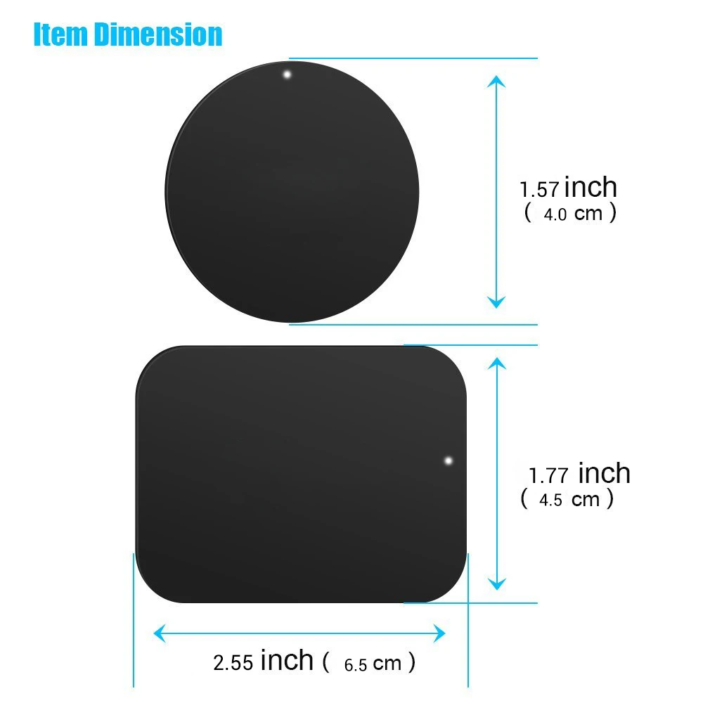 Горячая Распродажа, металлическая пластина, Универсальный сменный комплект металлических пластин с клеем для магнитного автомобильного держателя телефона, Магнитная подставка для мобильного телефона