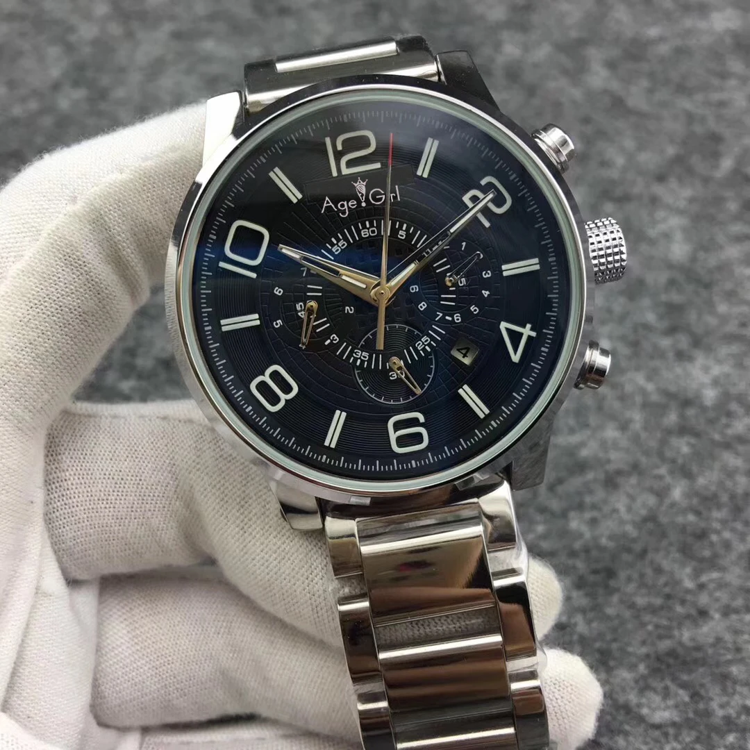 

Luxury Brand New Men Automatic Mechanical Self-wind Silver Black Blue Watch Stainless Steel Leather Limited Wristwatch AAA+