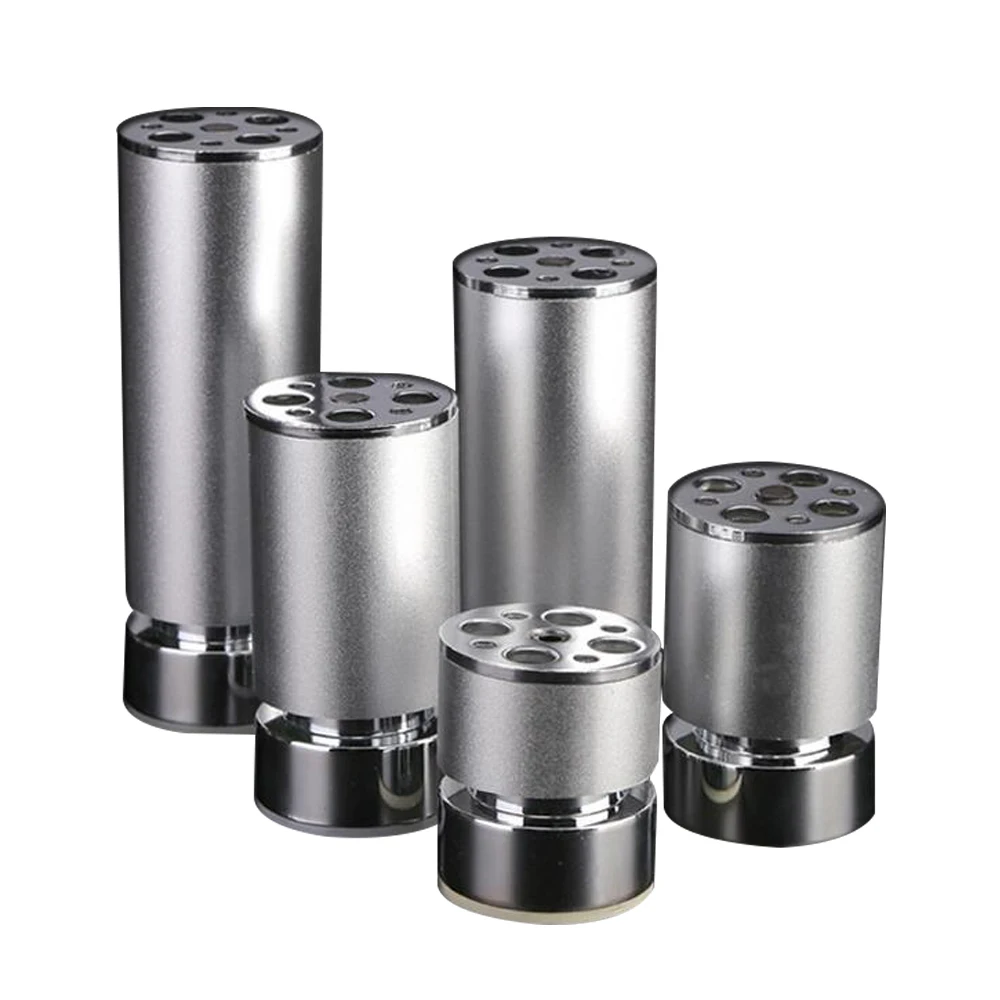 Aluminum Alloy Furniture Legs Silver Table Round Shape 8mm