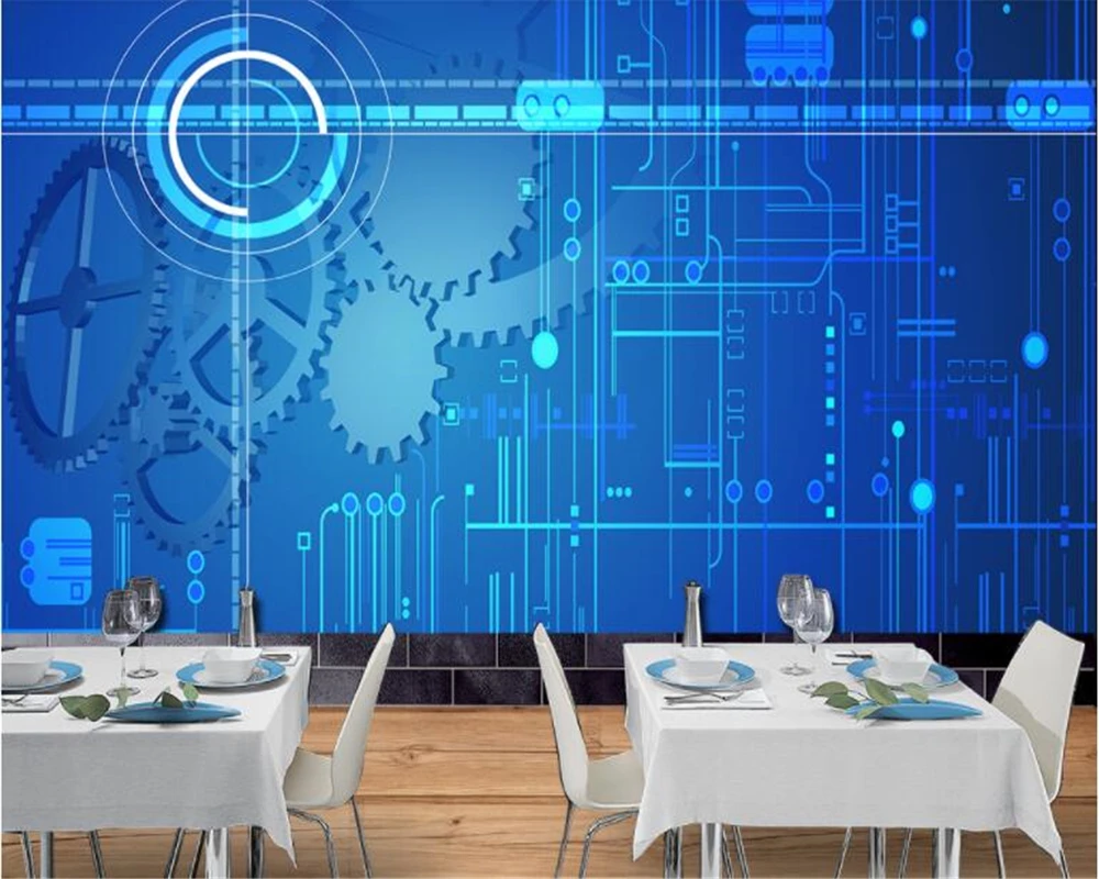 Beibehang Papel De Parede Carta Da Parati Behang Tecnologia Senso Gear Circuito Tooling Sfondo Della Parete Hudas Bellezza Duvar Kagit