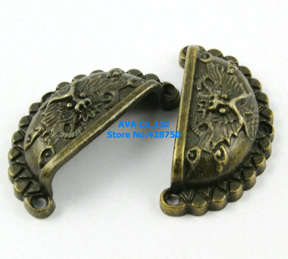 50 Pieces Antique Brass Jewelry Box Handle Dragon Knob 48x23mmjewelry