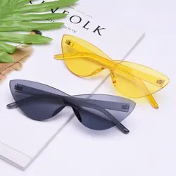 BENESSE one-pieceSunglasses женские брендовые дизайнерские новые модные милые сексуальные ретро в форме кошачьих глаз винтажные разноцветные