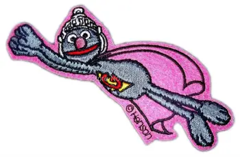 

5" Sesame Street Super Grover Muppets Cartoon Movie TV Series Costume Embroidered iron on patch Tshirt TRANSFER APPLIQUE