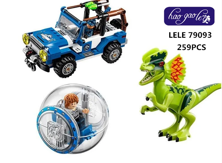 

LELE 79093 259PCS Building Blocks Bricks Tyrannosaurus triceratop Dinosaur T-rex Dilophosaurus baby toys children gift
