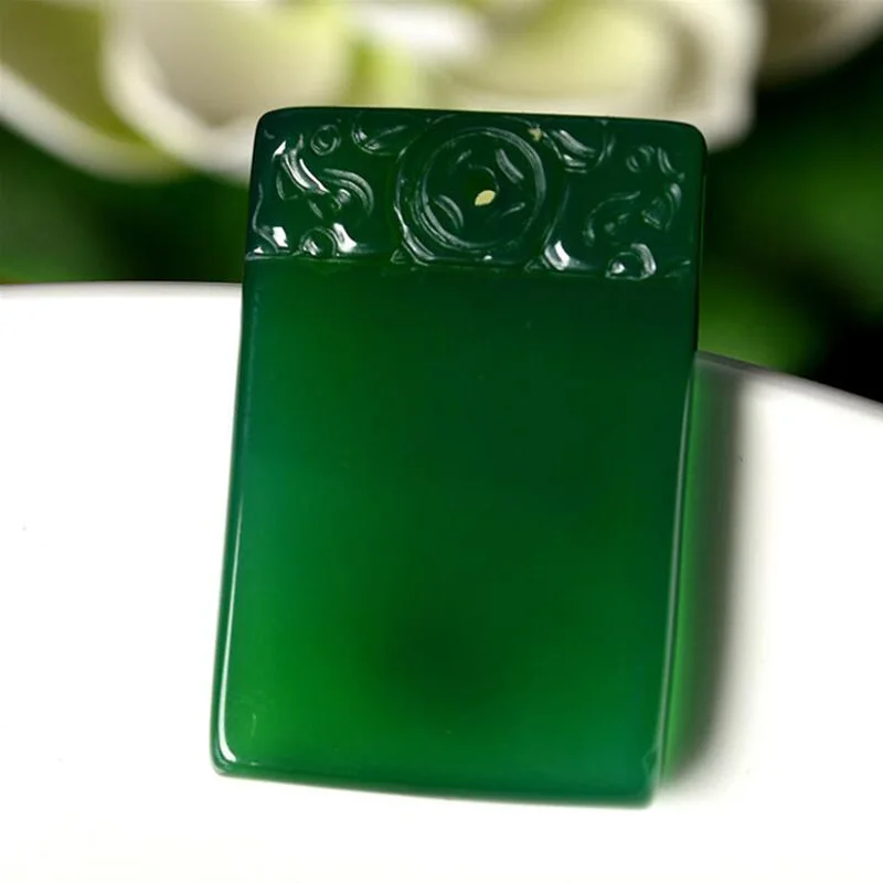 

yu xin yuan jade medullary pendant Carved Lucky Blessing Necklace Pendant Fine Jewelry women men jewelry