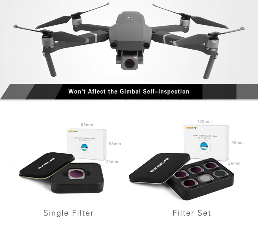 Для DJI MAVIC 2 про-объектив фильтр mc-uv CPL ND4 ND8 ND16 ND32 карданный фильтр камеры Набор для DJI MAVIC 2 Pro Drone аксессуары