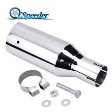 ESPEEDER Stainless Steel Exhaust Tip Pipe Car Styling Round Tip Modified Car Tail For Exhaust pipe 54mm 51mm 50mm Muffler Tail ESPEEDER Stainless Steel Exhaust Tip Pipe Car Styling Round Tip Modified Car Tail For Exhaust pipe 54mm 51mm 50mm Muffler Tail