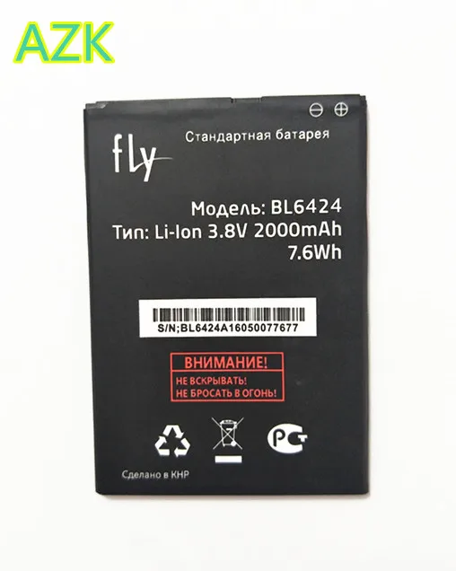 

AZK 1PCS New 100% High Quality BL6424 battery for Fly FS505 Nimbus 7 mobile phone in stock +track code
