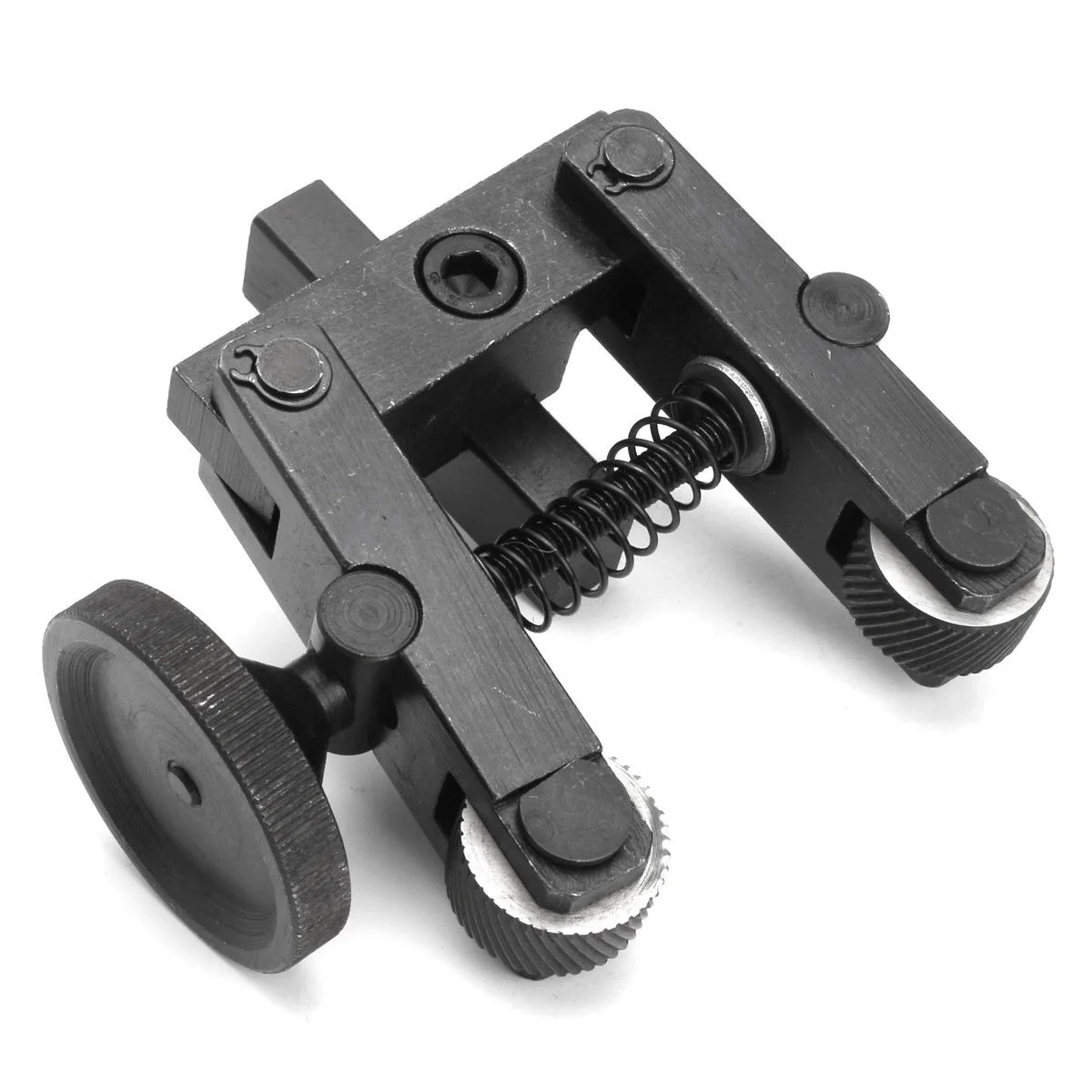 DWZ New Knurling Tool Holder Linear Knurl Tool Lathe Adjustable Shank + 6pcs Wheel
