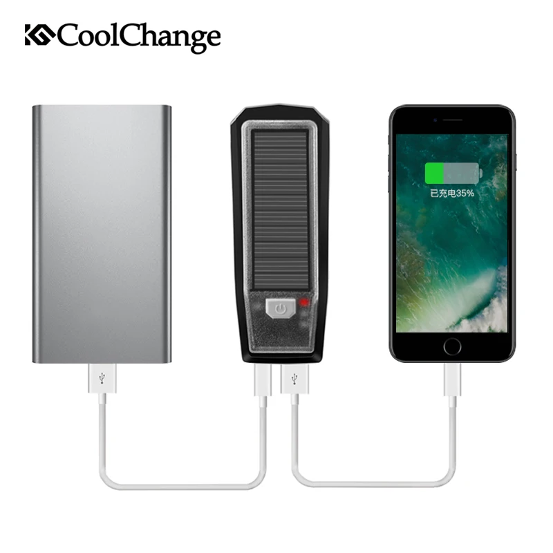 CoolChange светодиодный фонарик Передняя Солнечная велосипедная фара красная Ретро