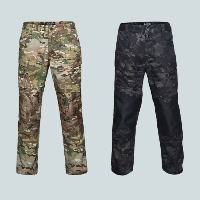 Tactical Camouflage Cargo Pants Men Military SWAT Army Combat Pants Casual Many Pockets Water Repellent Ripstop Work Trousers