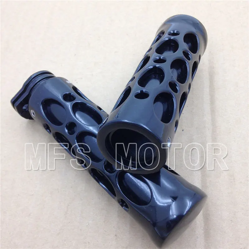 

For Nomad Drifter Vulcan 1600 2000 BLACK Motorcycle Hole Hollow shape 1" Hand Grips