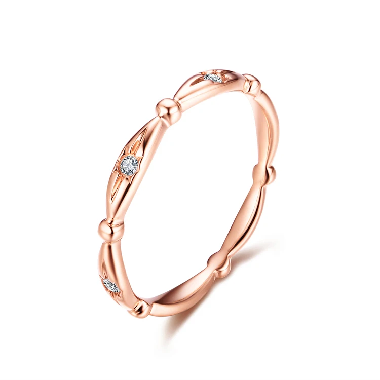 

Solid 14k Rose Gold Natural Diamonds Ring Engagement Wedding Ring Band Women Fine Jewelry Anniversary Party Valentine Gift