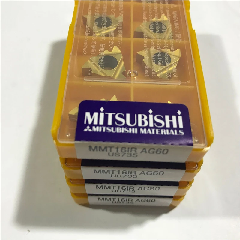 

50pcs MMT16IR AG60 US735 MMT 16IR AG60 US735 New Carbide Inserts Thread Turning tool
