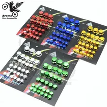 1 set of 30 PCS colorful parts motocross triumph decal aprilia motorbike Screw cap Vehicle screw nut for yamaha honda motorcycle