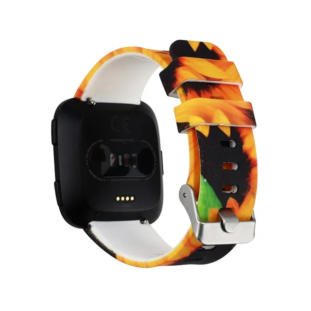 Спортивный силиконовый Браслет Ремешок Браслет для Fitbit Versa Смарт часы Мода Печать замена часы ремешок мягкий ремешок - Цвет ремешка: D