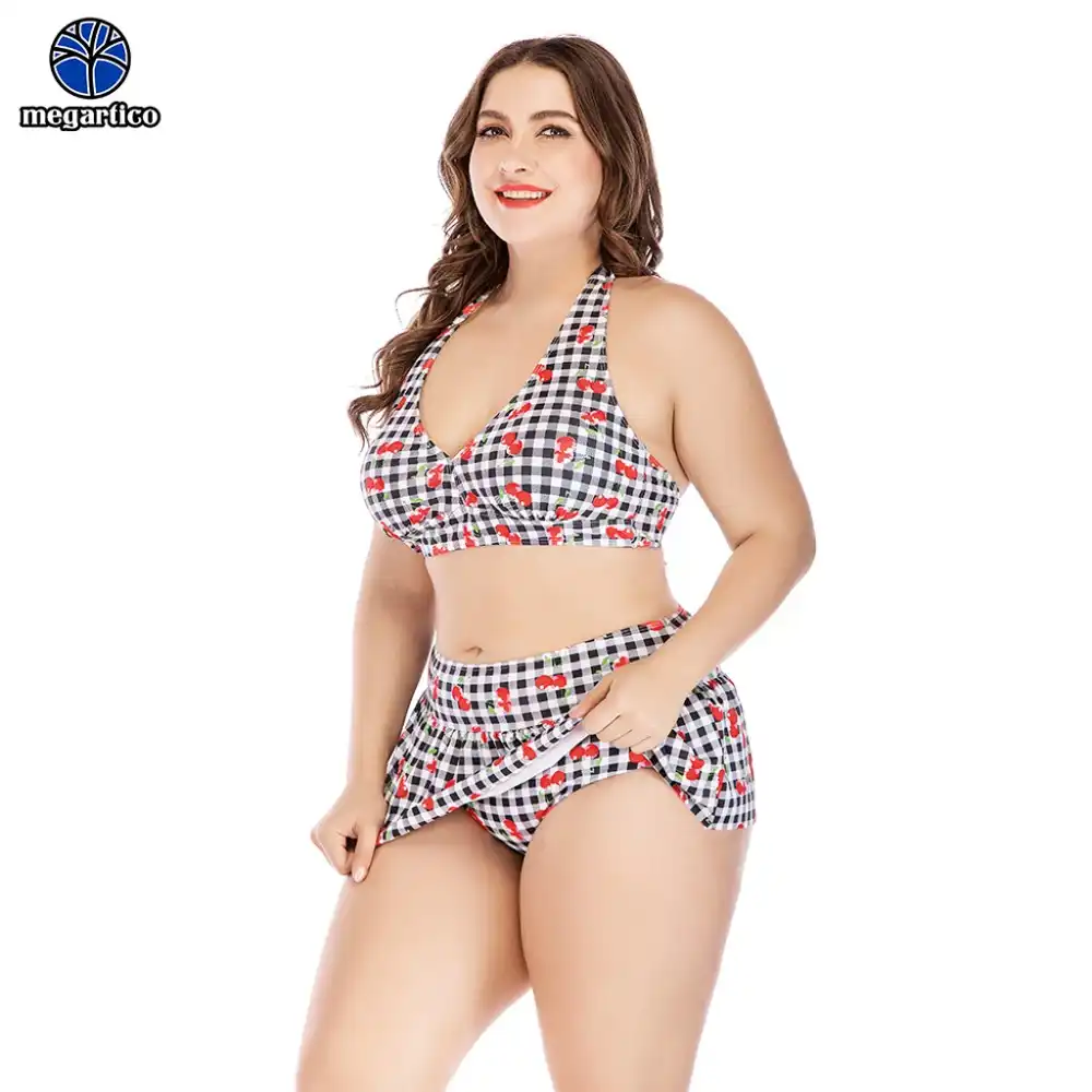 plus size cherry swimsuit