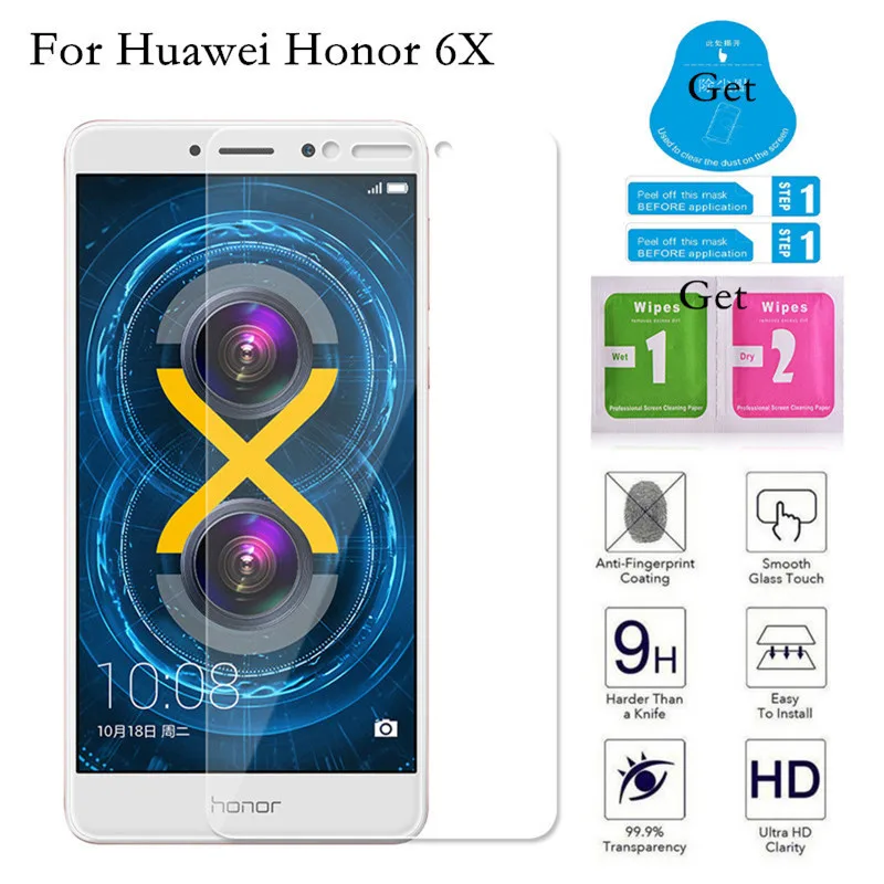 2.5D 0.26mm 9H Premium Tempered Glass For Huawei honor 6X Screen