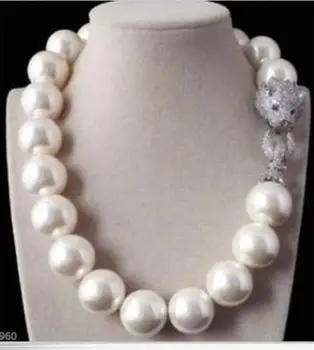 

Huge 18"13-17MM KASUMI WHITE ROUND NUCLEAR PEARL NECKLACE GOOD LUSTER AA+
