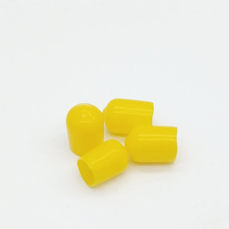8mm protective cover Rubber Covers Dust Cap for connector or metal tubes Yellow color 100pcs/lot 
