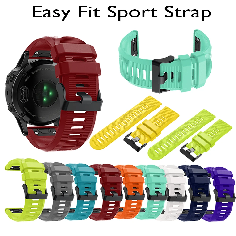 

Colourful Silicagel Quick Release Band Strap For Garmin Fenix 3 HR/3 GPS Watch 22mm Watchband Strap For Garmin Fenix 5X/5x Plus