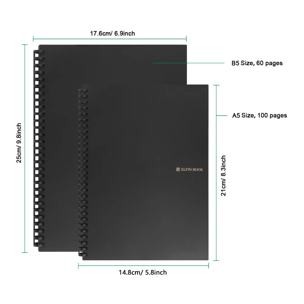 Блокнот Elfin book 2 стираемый многоразовый умный микроволновый Elfinbook ноутбук