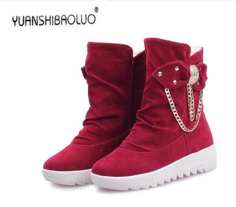 

In the new age season 2016 female short boots with Martin boots bowknot comfortable warm cotton shoes for women's shoes
