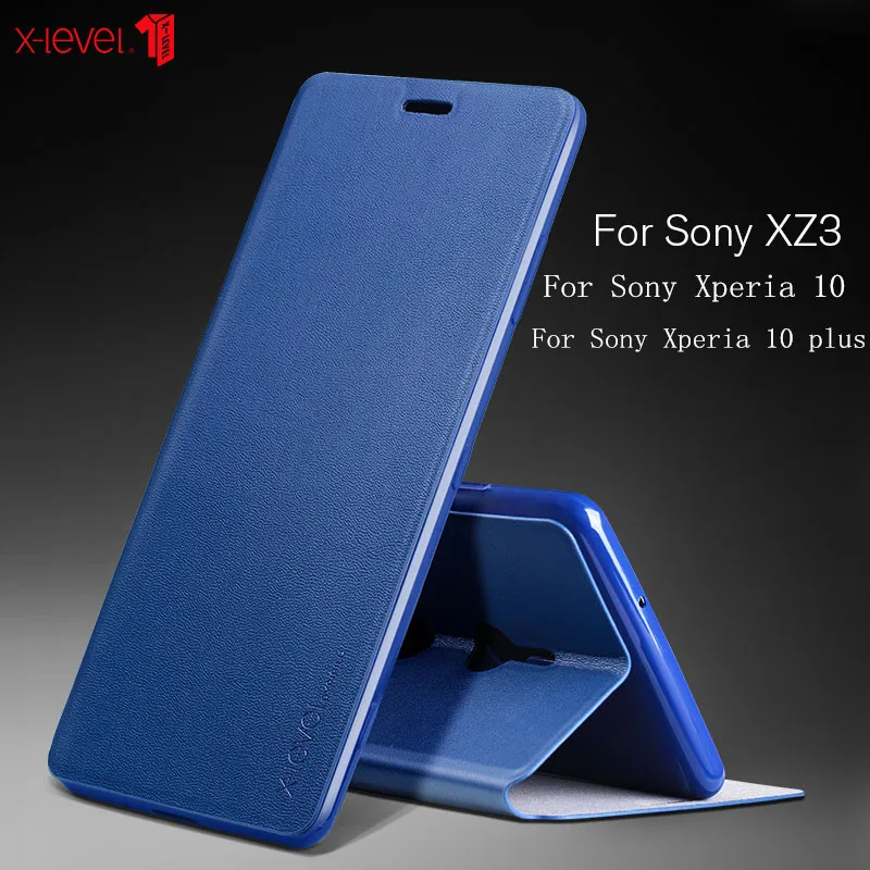 

For Sony Xperia 10 Plus Case X-level Luxury Leather Cases For Sony Xperia 10 Phone Shell For Sony Xperia10 Plus Xz3 Flip Cover