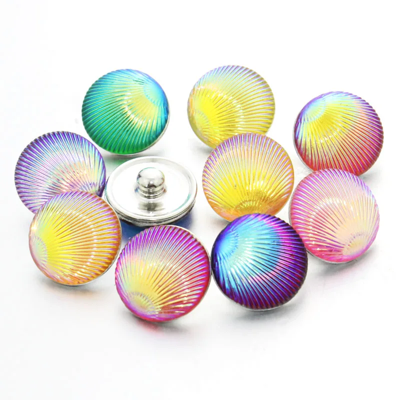 

10 Pieces/lot Mixed 18mm Snap Button Alloy Resin Fashion Snaps Buttons Fit Snap Bracelets DIY Jewelry 050606