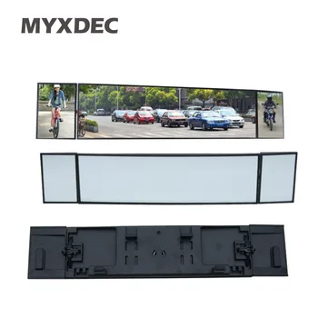 

Universal Car Rear View Mirror Wide Angle Panoramic Anti-dazzling Interior Rearview Mirror Large Vision 380mm Curved Mirror