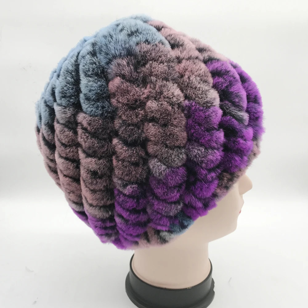 Женская зимняя трикотажная Шапка бини в полоску|Женские Skullies и шапочки| |