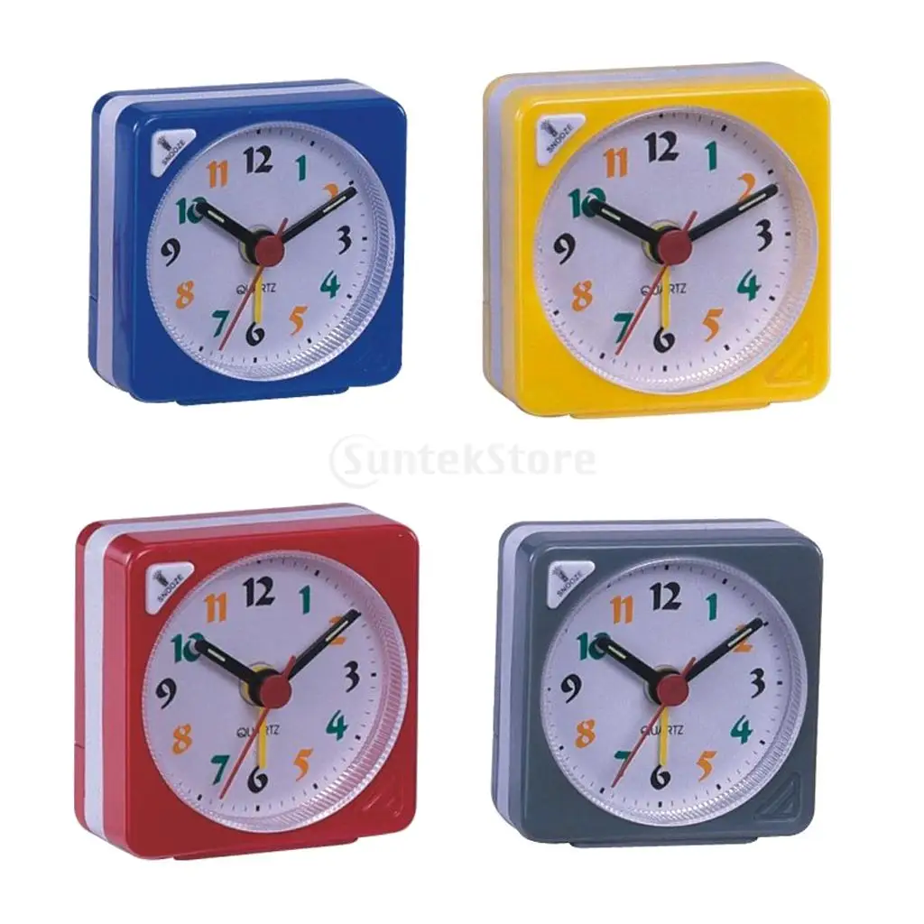 

Mini Travel Clock Gradient Sound Desk Alarm Clock Snooze With Nightlight