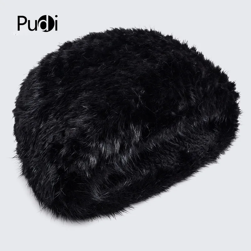 Pudi HF7037 Vogue of new fund of MS однотонная норковая шапка 3 вида цветов можно выбрать комфортное тепло