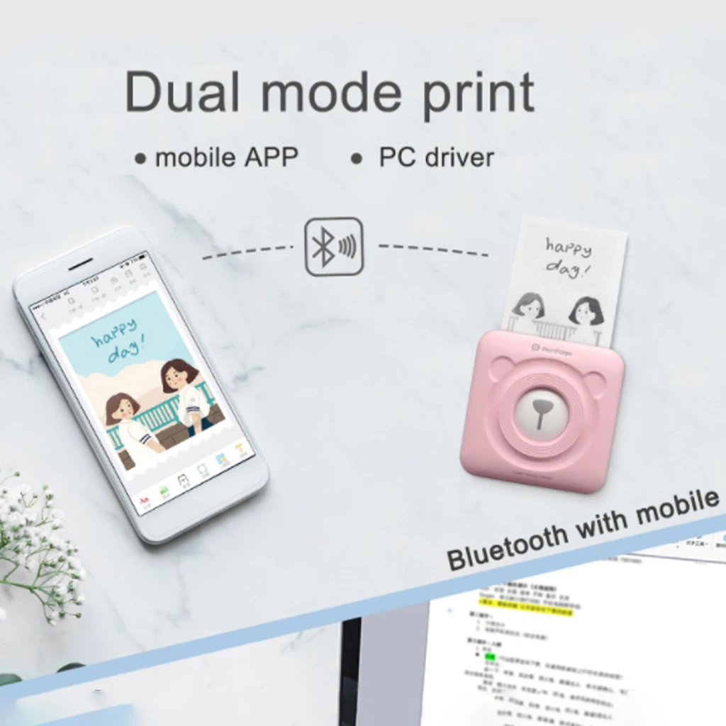 PeriPage A6 Портативный термопринтер Bluetooth мини фотографии принтер для мобильного телефона Android iOS Телефон 58 мм карманная машина