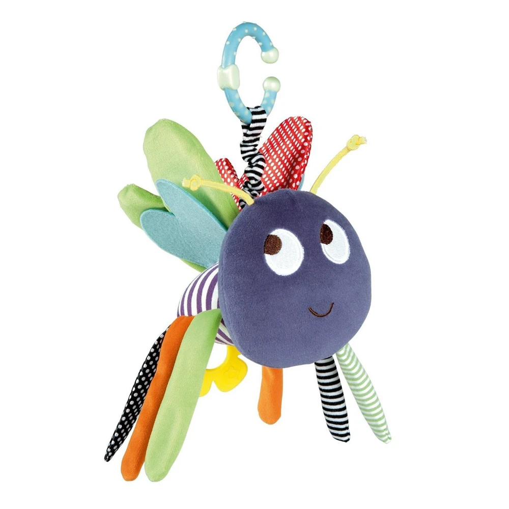 BABELEMI Cute Dangly Bug with Handy C Ring Rattles Toy for Baby 0 12 Months Rattly Juguetes Toys