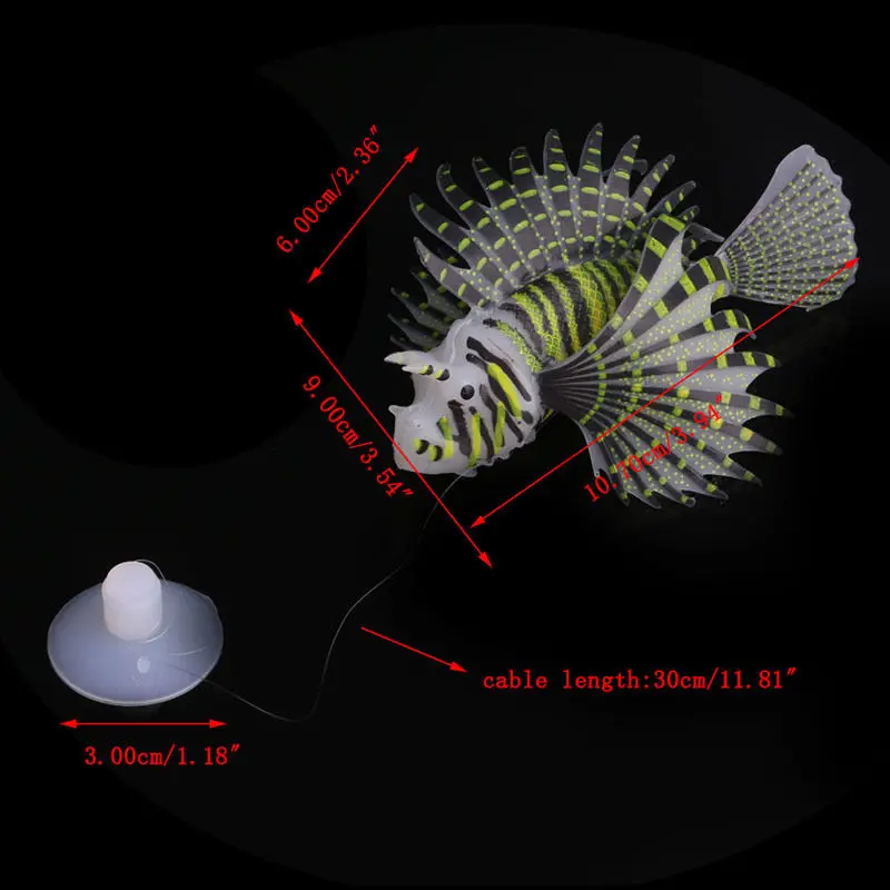 Аквариумная искусственная светящаяся силиконовая имитация светящаяся плавающая Львиная рыба-ловушка украшение «Медуза» украшение для аквариума