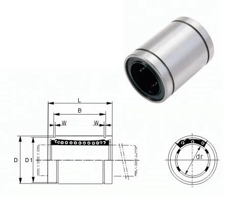 12 шт./лот LM12UU LM20UU LM6UU LM8UU LM10UULinear втулка подшипника 12 мм ЧПУ 3d принтер части линейные подшипники для линейных стержней вал