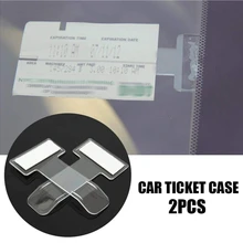 Зажим для билета для парковки автомобиля из углеродного волокна для honda civic Fiat Citroen c4 picasso skoda fabia focus mk3 renault w203
