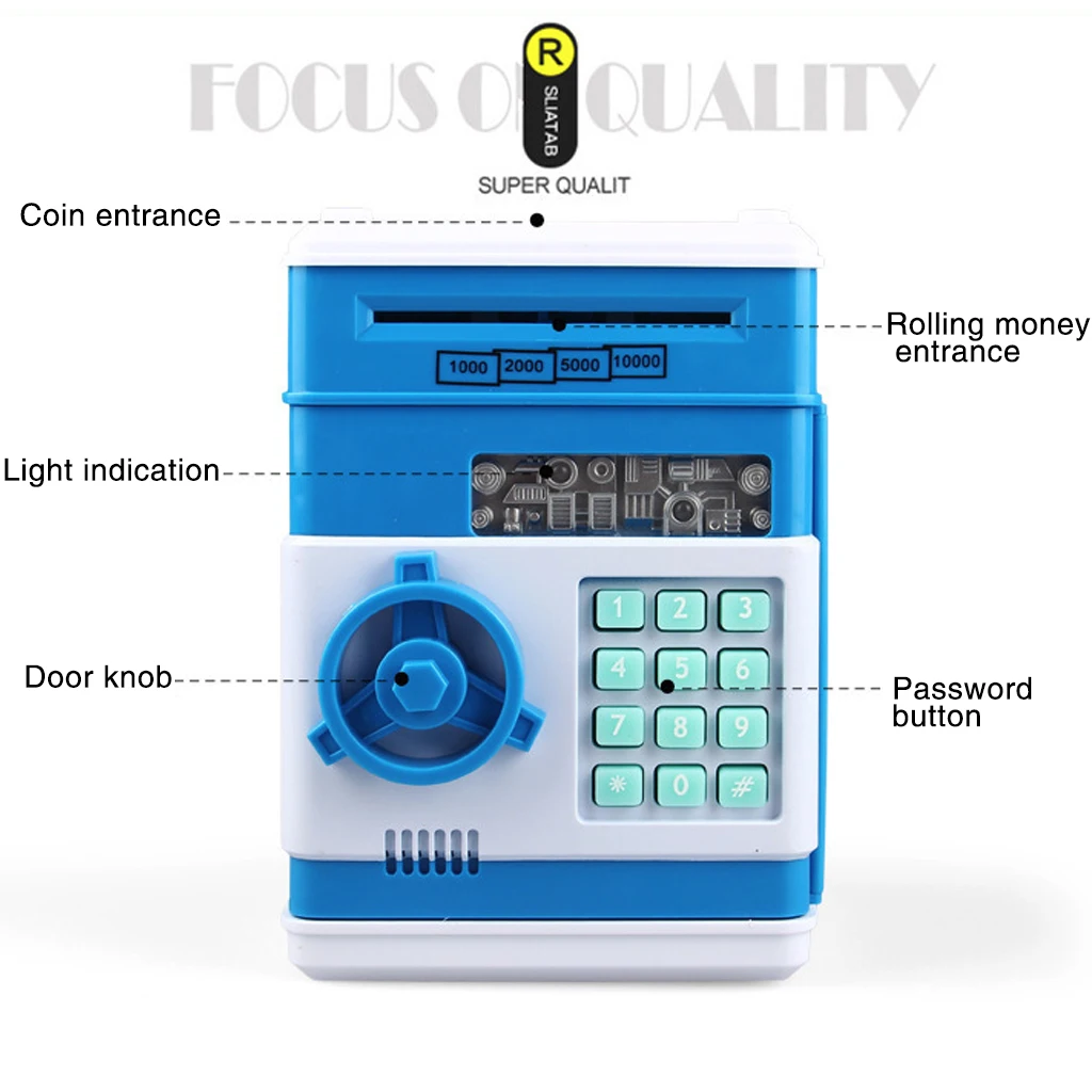 Электронная Копилка сейф копилка tirelire для детей Цифровые Монеты экономия денег Сейф депозит Банкомат машина подарок на день рождения Дети