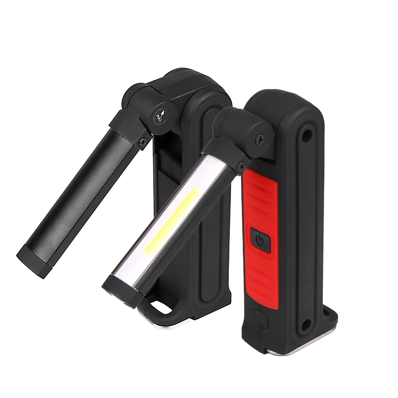 USB Перезаряжаемый COB светодиодный светильник-вспышка рабочий светильник инспекционный светильник 4 режима задний магнит дизайн подвесной фонарь Водонепроницаемый