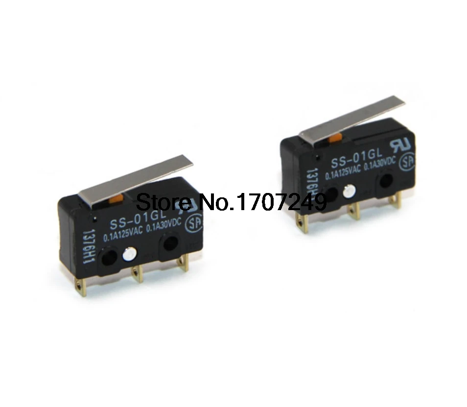 Lot of 3 SS-01GL2 Omron Snap Limit Switch Microswitch 100mA 125VAC 30VDC SPDT