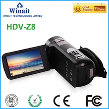 Super 24mp full hd 1080p digital video camera HDV-Z8 5.1M CMOS USB 2.0/TV/MSDC/HDMI output portable china pro digital camcorder