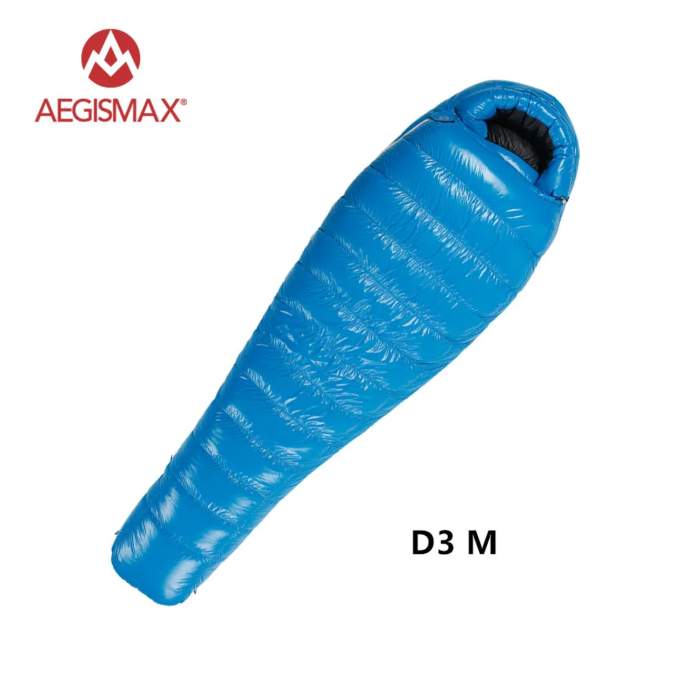 AEGISMAX Mommy 90% белый утиный пух UL зимний спальный мешок Кемпинг Urltra-компактный Сверхлегкий пуховый спальный мешок - Цвет: D3 M Blue
