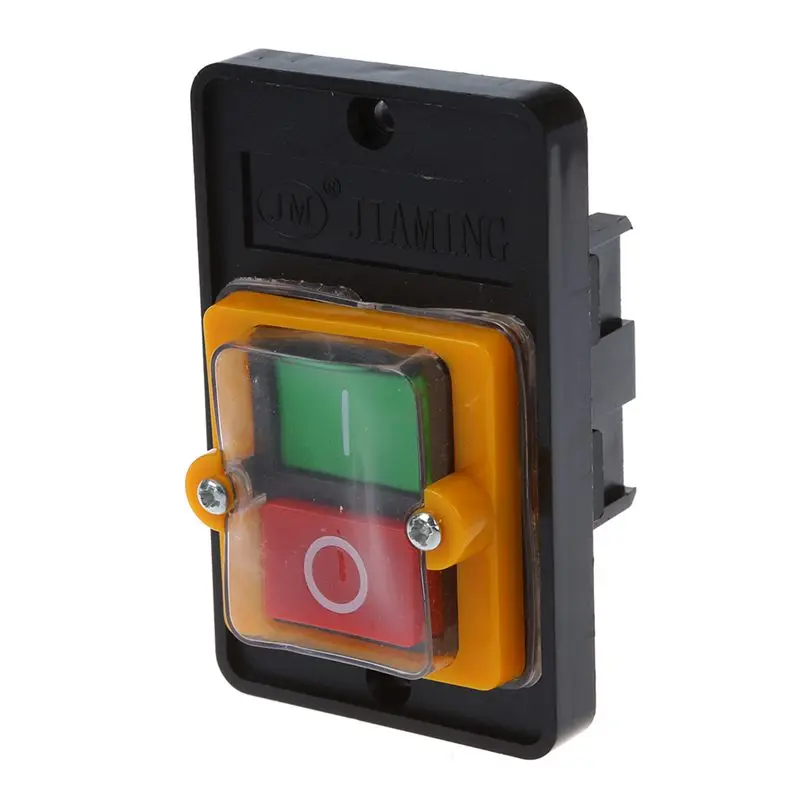 AC 220/380V ON/OFF Water Proof Push Button Switch KAO-5 Plastic Metal 9 x 5.6 4.9cm | Обустройство дома